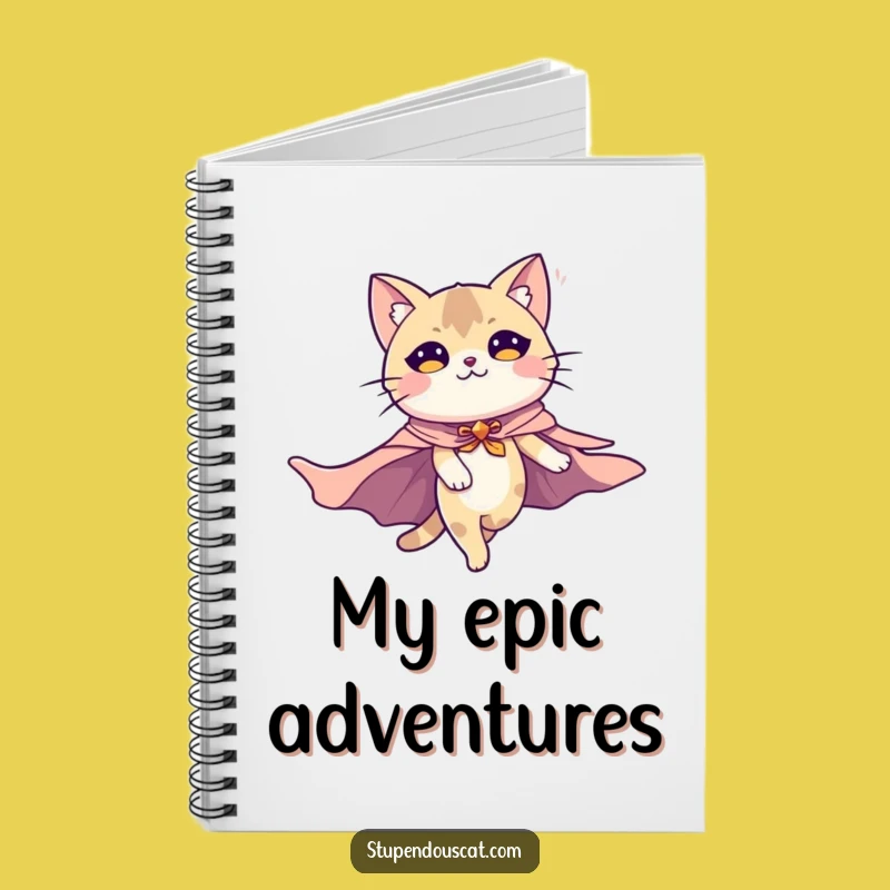 Funny Flying Cat Notebook: Majestic Hero Journal, Gift Idea
