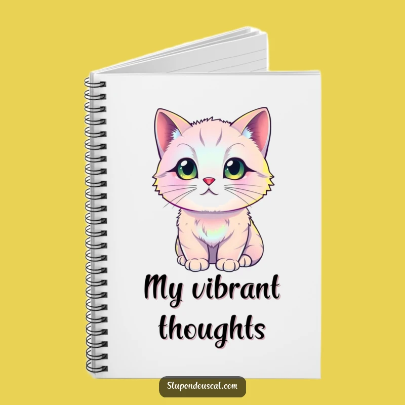 Funny Iridescent Cat Notebook: Shimmering Ideas - Journal for Creatives