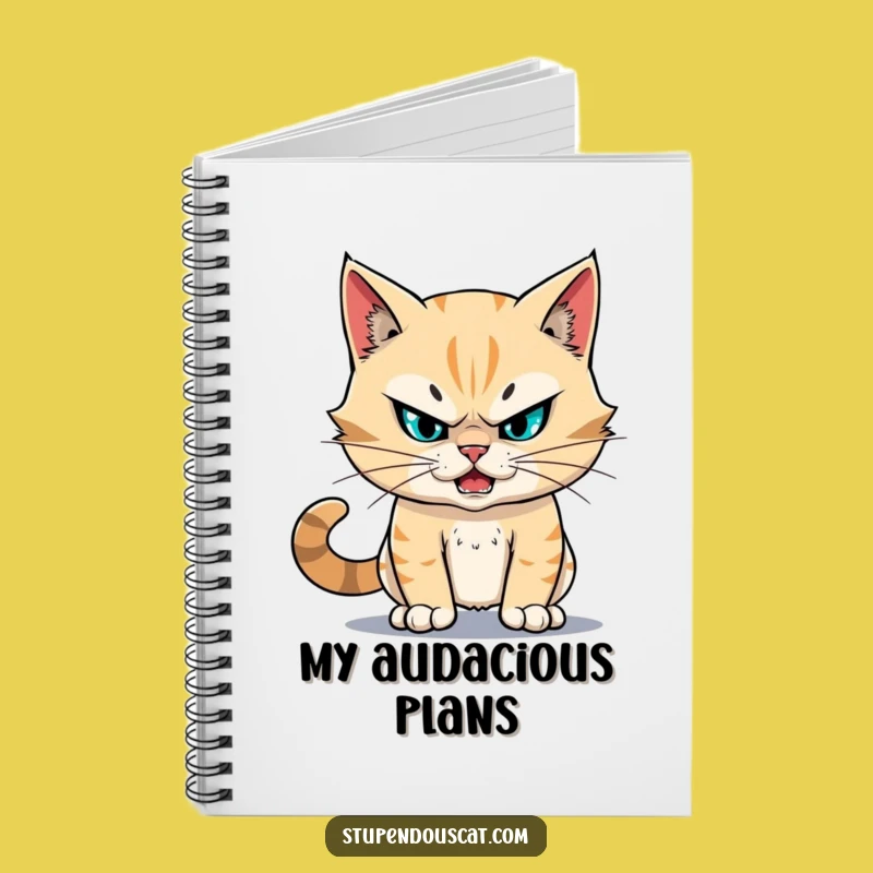Funny Fearless Cat Notebook: Plan Your Stupendous Feats