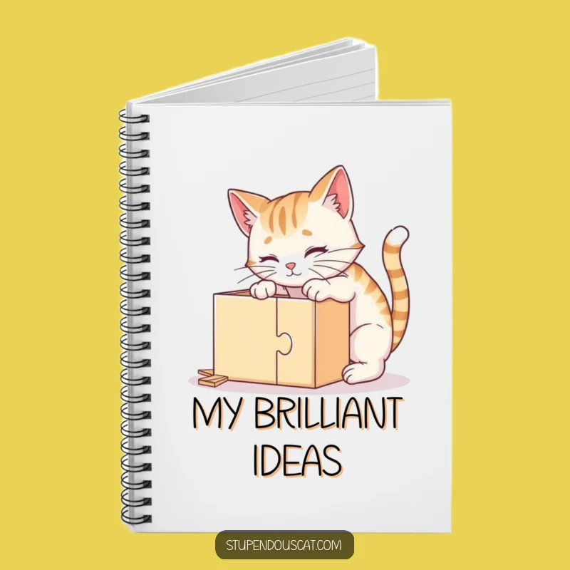 Funny Clever Cat Puzzle Notebook - Journal Your Solutions in Style