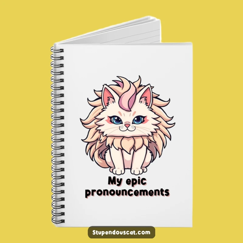 Epic Mane Cat Notebook - Powerful Feline King Journal Gift