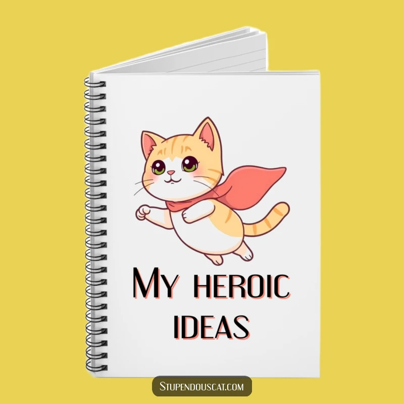Funny Flying Cat Notebook - Heroic Journal for Your Adventures