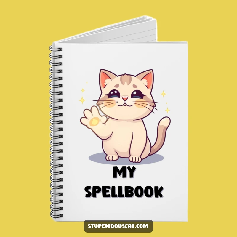 Funny Magical Cat Spell Notebook - Journal Your Magic with Hilarious Style