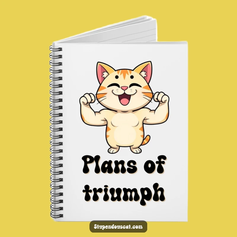 Funny Strong Cat Flex Notebook - Journal Your Powerful Ideas