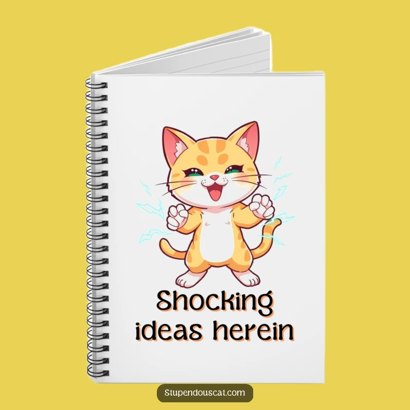 Funny Lightning Cat Notebook: Jot Down Ideas with Powerful Electric Paws