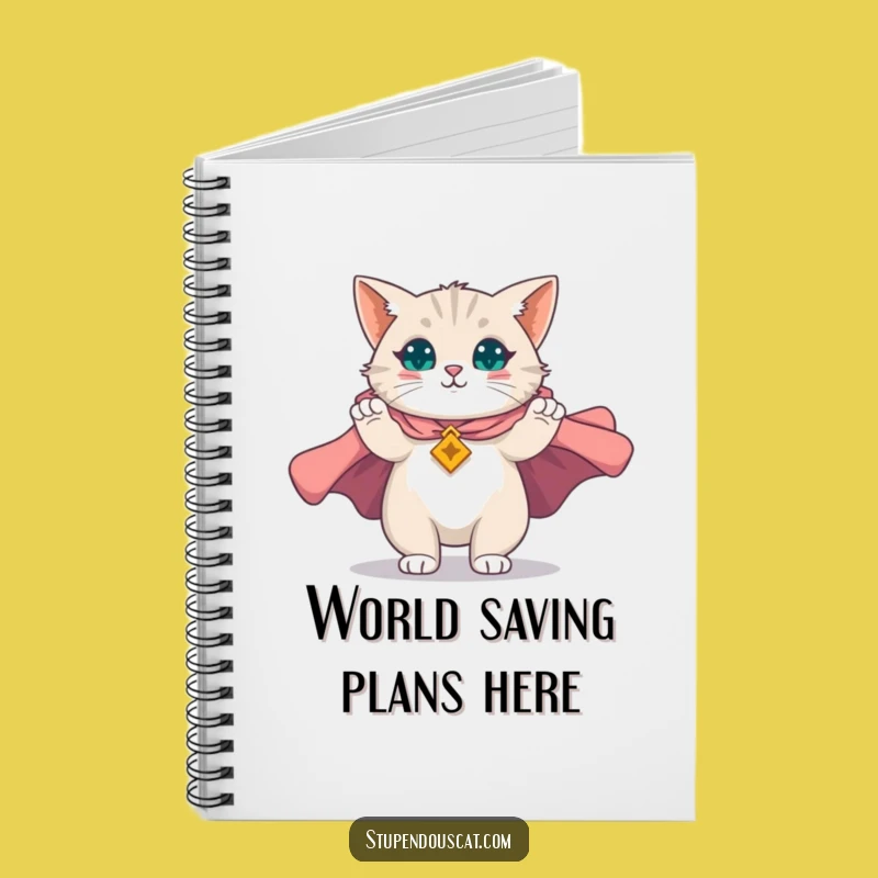 Funny Majestic Cape Cat Notebook: Jot Down Ideas with Heroic Style, Funny Gift