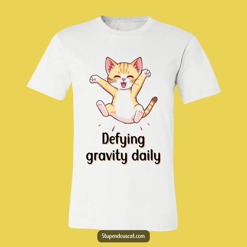 Funny Dynamic Cat Cub Flip Tee - Athletic & Humorous Style