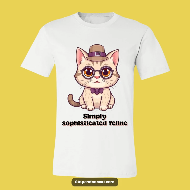 Funny Dapper Cat T-Shirt: Suave & Sophisticated, Best Funny Gift for Gentlemen