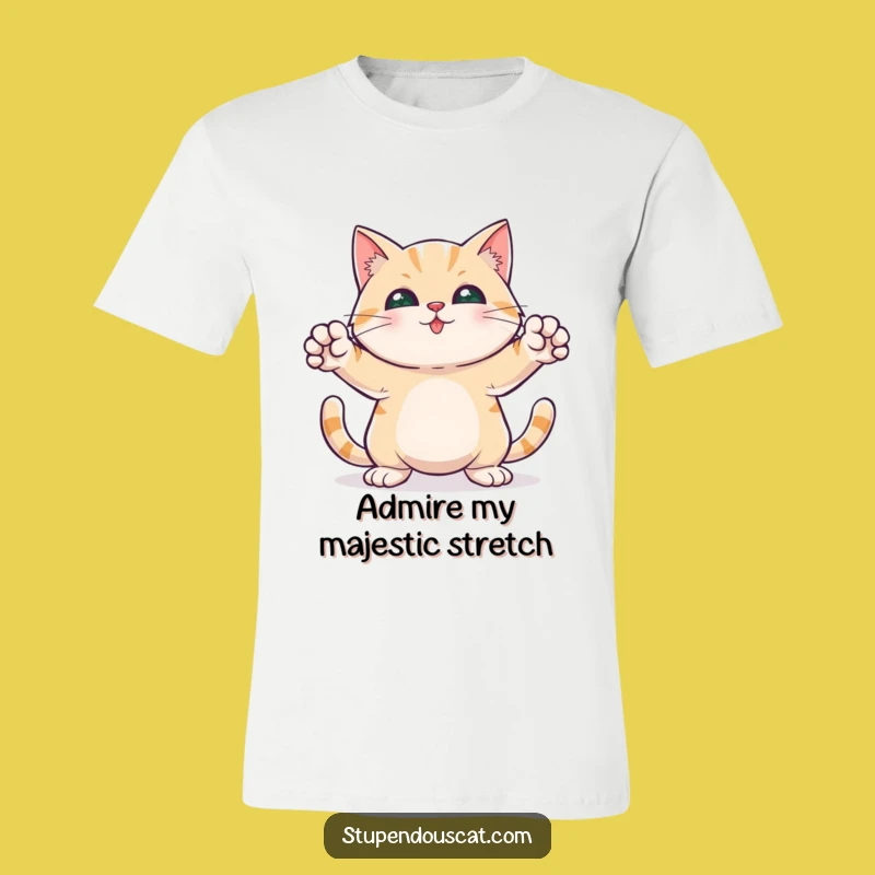 Funny Hero Cat T-Shirt - Paws Out Pose, Hilarious Protector Apparel Gift