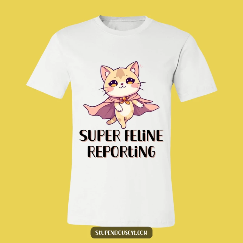 Funny Majestic Flying Cat T-Shirt: Heroic Feline Adventure, Great Gift