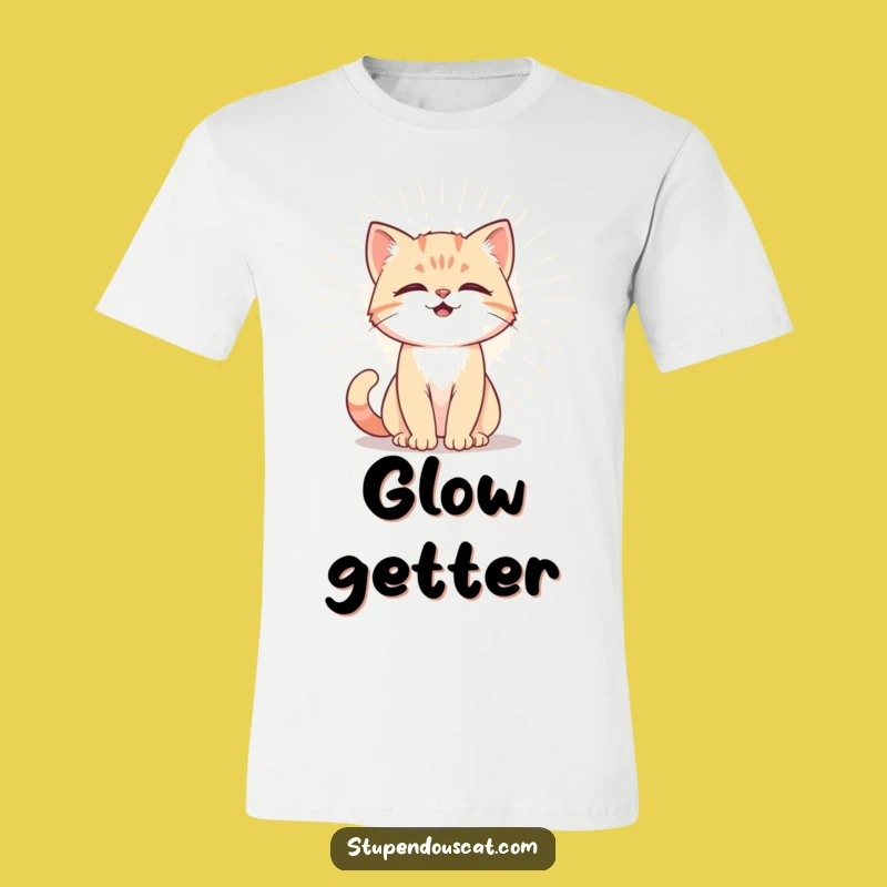 Funny Powerful Cat Cub Aura Tee - Majestic & Humorous Apparel