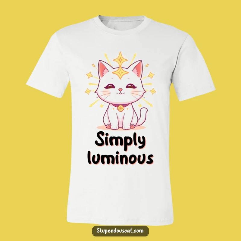 Funny Radiant Celestial Cat T-Shirt: Shine Bright, Awesome Funny Gift!