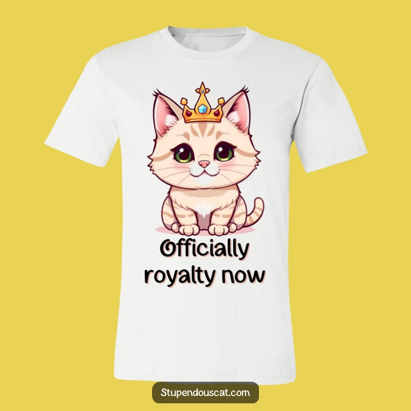 Funny Majestic Crown Cat T-Shirt: Wear Your Royal Feline Humor!