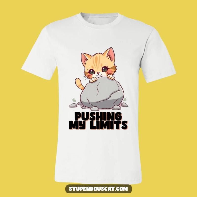 Funny Determined Cat Cub Boulder Tee - Motivational & Humorous Apparel