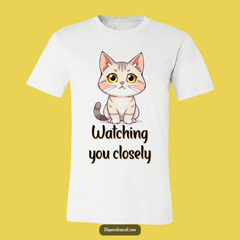 Funny Mystic Cat T-Shirt: Glowing Vision, Confident Stare, Ideal Gift