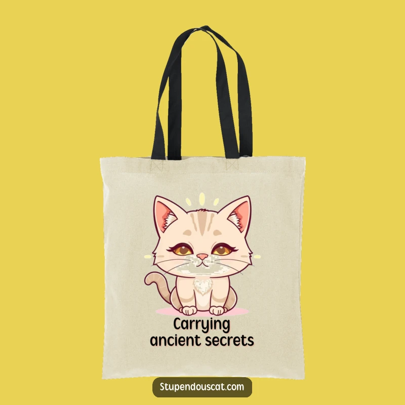 Funny Wise Cat Aura Tote Bag: Carry Wisdom with You