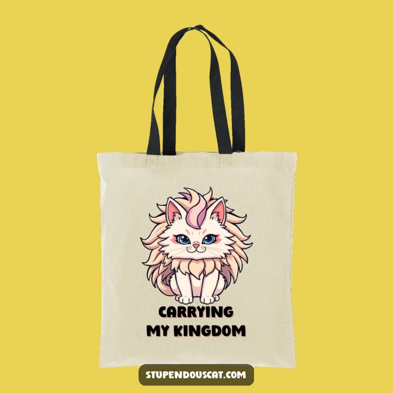 Epic Mane Cat Tote Bag - Powerful Feline King Carry-All Gift