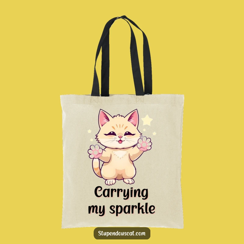 Funny Magical Cat Tote Bag: Carry Your Sparkle with Enchanting Paws