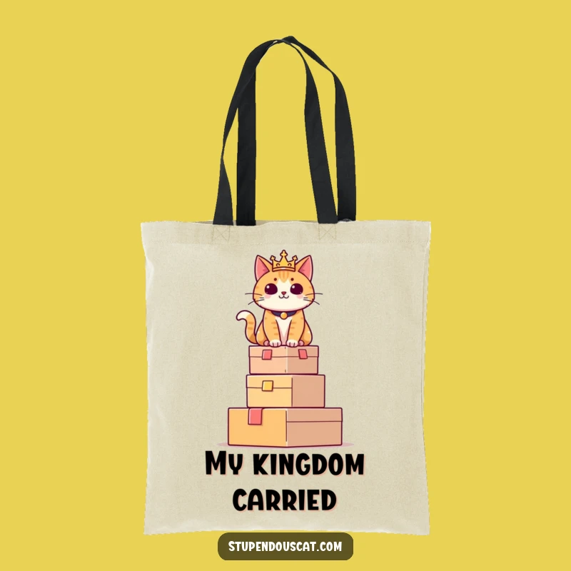 Funny Regal Cat Box Tower Tote Bag - Durable and Hilarious Feline Accessory
