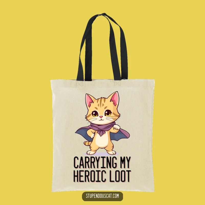 Heroic Cat Cub Cape Tote Bag: Carry Your Courage with Style!