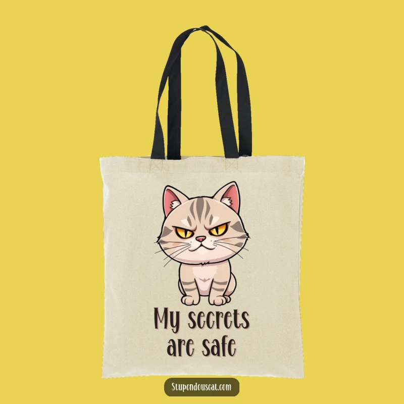 Funny Smug Cat Pose Tote Bag: Carry Your Attitude - Great Funny Gift